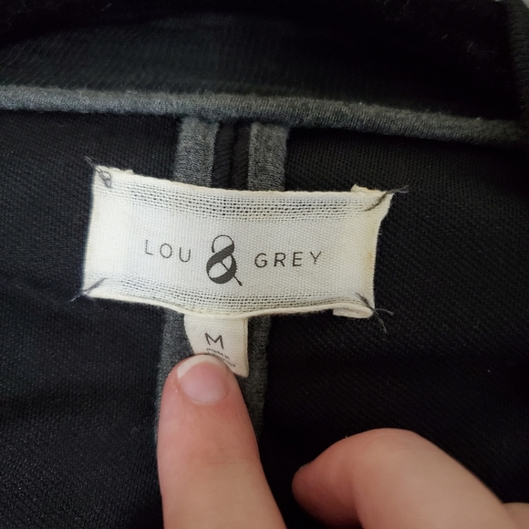 LOFT Lou & Grey Black Knit Moto Jacket Size M - Picture 4 of 6